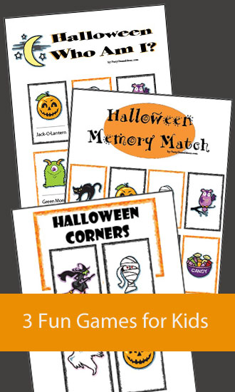 Halloween Games - 3 Pack - Halloween Corners, Memory Match, Who Am I?