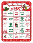 Christmas Carol Bingo